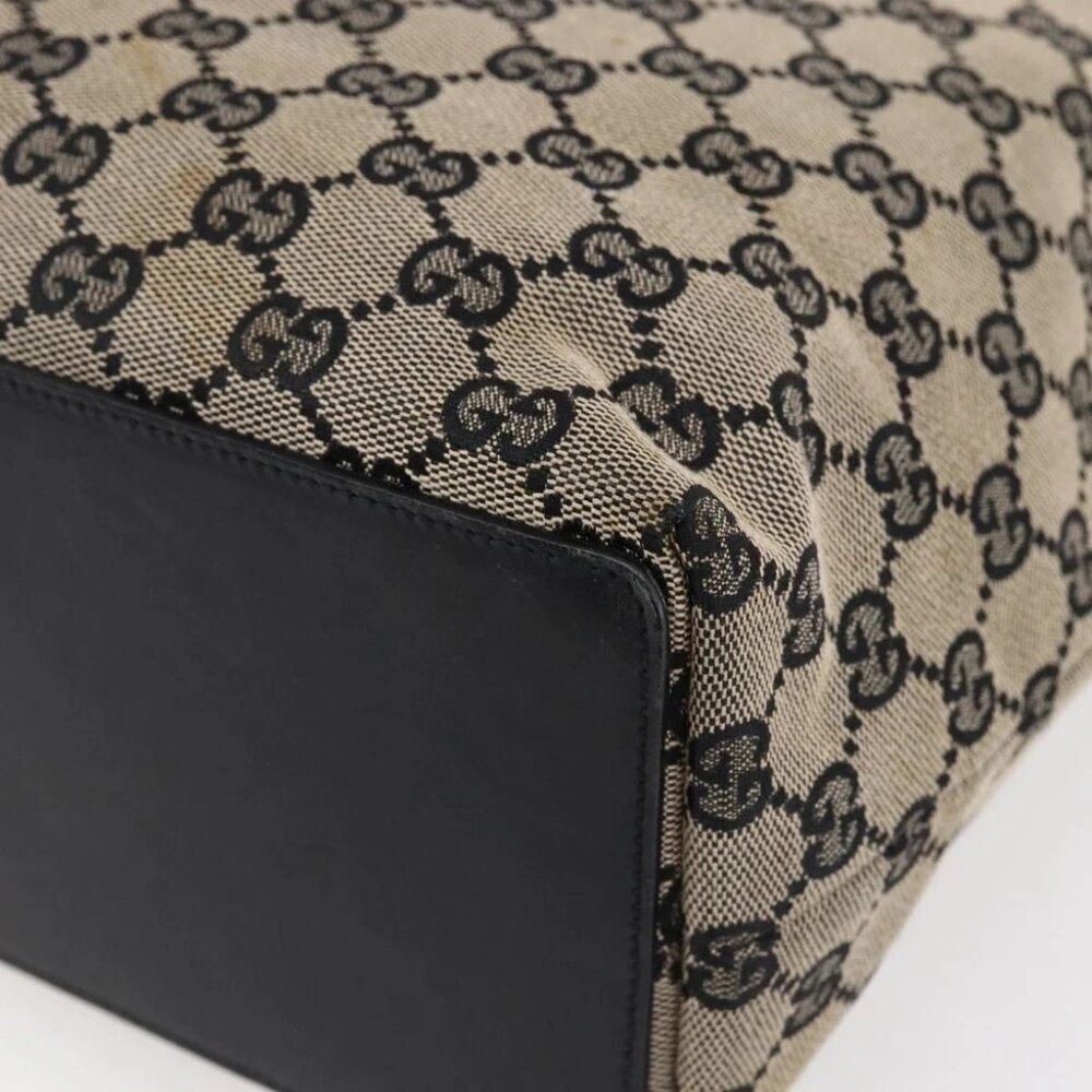 GUCCI GG Canvas Tote Bag Beige Gold - Picture 9 of 15